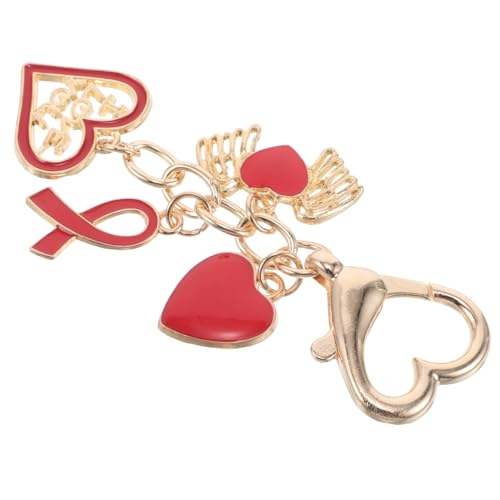 HORIALENCE Llavero Colgante De Llave Heart Key Rings Colgante De Corazón De Metal Colgante De Bolsas Llave De Bolsas De Dama Encantos Colgantes Del Bolso Aleación De Zinc