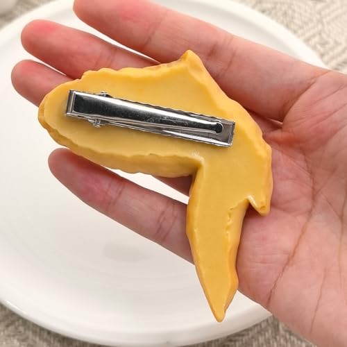 2 Piezas Pinzas de Pelo con Forma de Alitas de Pollo miniatura 3