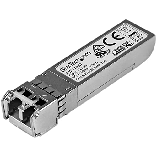 Image of StarTech.com HPE AJ717A Compatible SFP+ Module-8G Fiber Channel WW-8GbE Single Mode (SMF) Fiber Optic Transceiver-8GE Gigiabit Ethernet SFP+-LC 10km-1310nm-DDM HPE SN6000,SN6500,SN8600B(AJ717AST)