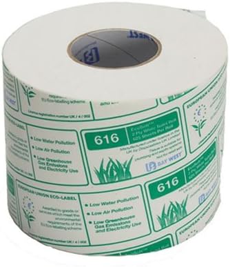 EcoSoft 2 Ply Toilet Roll 625 Sheets 71.5m - Pack of 36