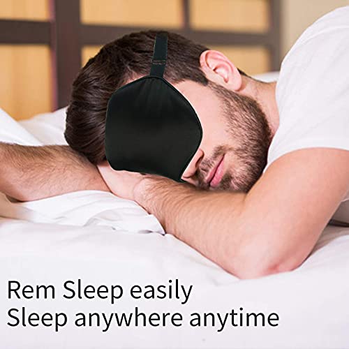 Mmction Silk Sleep Eye Mask Ultra Comfortable Soft Eye Covers Night Mask Blackout Blindford Eye Shades For Sleeping With Adjustable Strap For Women Men Green #TOP4