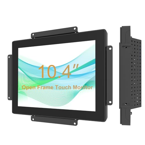 Image of 10.4 Inch Industrial Touch Monitors 10 Points Embedded Open Frame Monitor 1024x768 @ 60Hz TFT LCD Suitable for kiosks, ATMs, Vending Machines