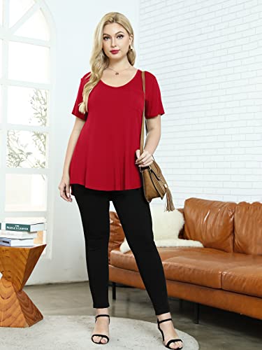 Image of BELAROI Women Plus Size Tops V-Neck Tunics Shirts