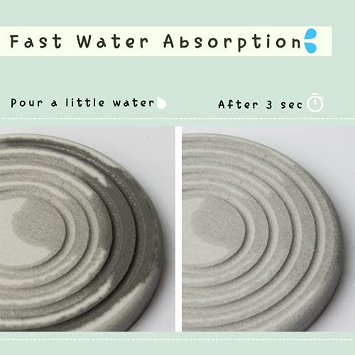 Skylarlife Absorbent Diatomite Coaster for Drinks and Plants Fast Water Absorption in Seconds - Image 4