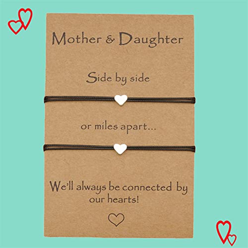 Image of Caiyao 2-3Pcs Stainless Steel Butterfly Bracelet Set Handmade Adjustable Braide Rope Love Heart Hollow Out Animal Insect Bracelet for Mom Daughter Mother Birthday Christmas Jewelry Gift