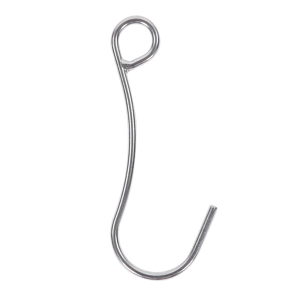 Gavigain 14.6 cm Long Silver Stainless Steel Diving Current Single Hook Diving Double Hook, Strong and Durable Double Hook Stainless Steel Scuba Hook for Underwater Adventures