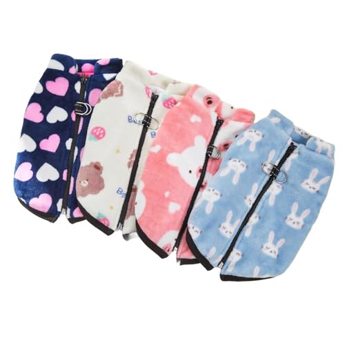 Morycat犬服 秋冬 綿服 ふわふわ Dカン ジャケット 背中開き ハーネス 袖なし ドッグウェア 暖かい 柔らかい 可愛い 裏起毛 厚い 洋服 防寒 着脱簡単 お出かけ お散歩 小中型犬 (ダーク+ブルー,M)