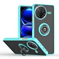 SEAHAI Handyhülle Für Xiaomi Poco F7 5G – Matt Durchscheinend, Mit 360° Ring Ständer, Stoßfest, Aus PC & TPU