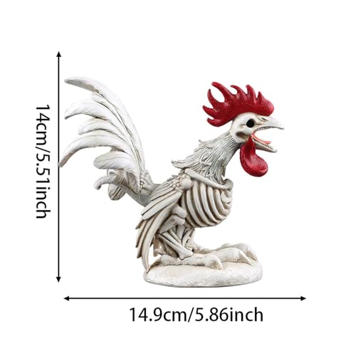 Squelette de poulet anti-casse en résine pour décorations extérieures