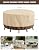 Vailge Round Patio Furniture Covers, 100% Waterproof Outdoor Table Chair Set Covers, Anti-Fading Cover for Outdoor Furniture Set, UV Resistant, 110"DIAx28"H, Beige & Brown