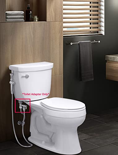 image for RinseWorks –Bidet T Adapter with 3-way Shut-off Valve for Toilet (7/