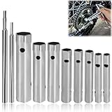 BANTI Rohrsteckschlüsselsatz Rohrsteckschlüssel 10-tlg Zündkerzenschlüssel Set 6-22 mm Steckschlüssel Doppelsteckschlüssel Rohrschlüssel für Spüle Wasserhahn Installation Reparatur