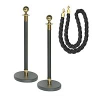 ポールパーテーション　７本　ロープ６本付　UNION製 楽天市場】ロープパーテーションセット L6-51B-Set ゴールド