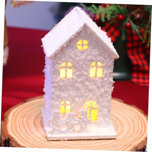 Casitas de madera navideñas LED, el regalo perfecto de decoración festiva para hogar y oficina 6