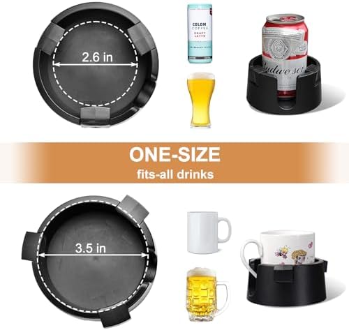 Samhe Anti-Spill Cup Holder Adjustable Desk Drink Holder Non-Tipping Table Coaster Cup Holder for Couch Bed RV Office Home - 1