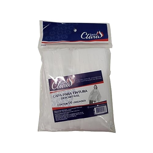 Capa De Tintura Santa Clara Descartavel Sem Manga - 6 Unidades