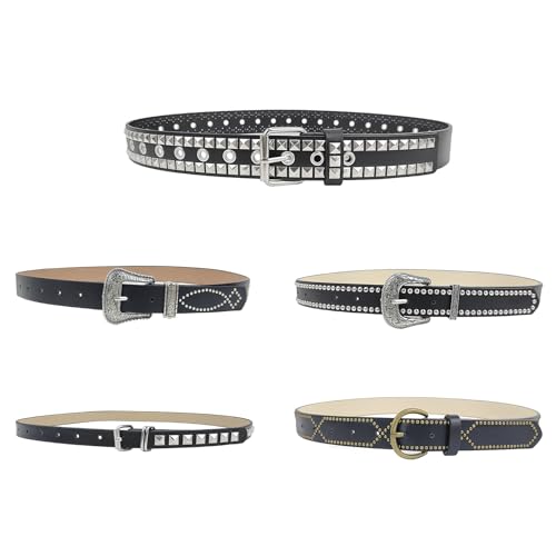 Rivet Studded Waist Belt Women PU Waistband Simple Waistbelt Waist Shaping Belt Jeans Belt Adult Pants Waistband3