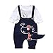 Produktbild Baby Kleidung Set, 2PCS Kleinkind Baby Jungen Mädchen Cartoon Dinosaurier Tops Hosenträger Hosen Outfits Set Langarm Herbst Winter Hoch Qualität Materialien Promotionen (Dunkelblau, 12-18Monate)