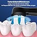 10er IO Aufsteckbürsten Kompatibel mit Oral B iO 2/3/4/5/6/7/8/9/10 Elektrische Zahnbürsten, IO Zahnbürste Aufsätze Kompatibel mit Oral B, Medium Borsten (Schwarz)