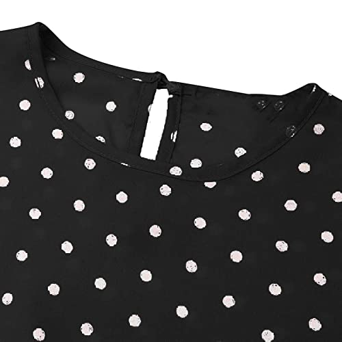 Firzero Vestido longo xadrez vintage feminino, vestido de gola redonda com manga longa lanterna, ves