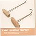 DECHOUS 2pcs Ergonomic Wooden Handle Meat Hooks Double Sided Meat Processing Hooks for Slaughterhouses