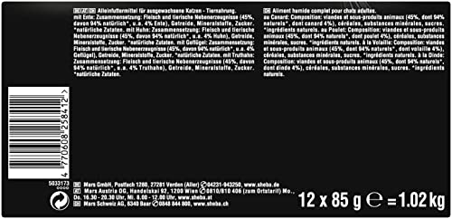 SHEBA® Portionsbeutel Multipack Delikatesse in Sauce mit Geflügel Variation 1 x 12 x 85g