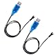 Greacesrio 2 Stück 3.7V Lipo Battery USB-Ladekabel, Akku-Ladekabel mit SM-2P-Stecker, Universal RC Ladegerät Kabel für RC Autos, Boote, Flugzeuge, Drohnen und andere Ferngesteuerte Spielzeuge