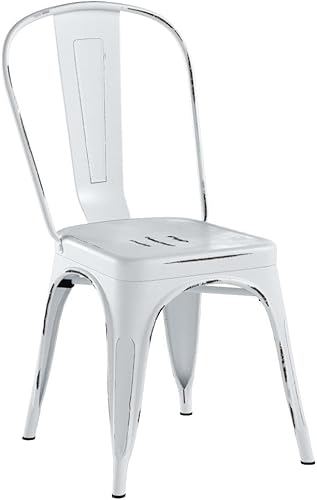 Miniatura 5 de Furmax distreeed Dream silla metal blanco con respaldo Interiorexterior Chic Bistro Café lateral Sillas de comedor 4unidades Metal Blanco