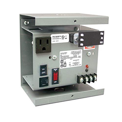 Functional Devices PSC100AB10 Single 100 VA Power Supply, 120 Vac to 24 Vac, 10 Amp Main Breaker, Metal Enclosure