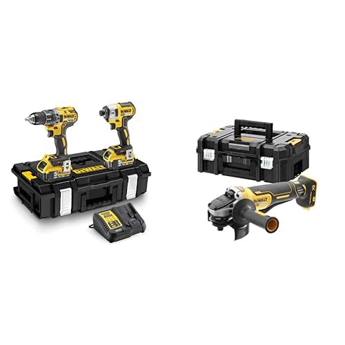 Kit 2 outils DEWALT avec perceuse DCD796 et meuleuse 18V pour rénover toute votre maison