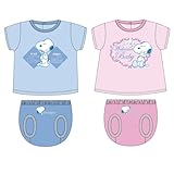 Artesania Cerda Baby-Mädchen Ranita Single Jersey Snoopy Zweiteiliger Schlafanzug, Pink (Rosa C07), One Size (Herstellergröße: 1M)