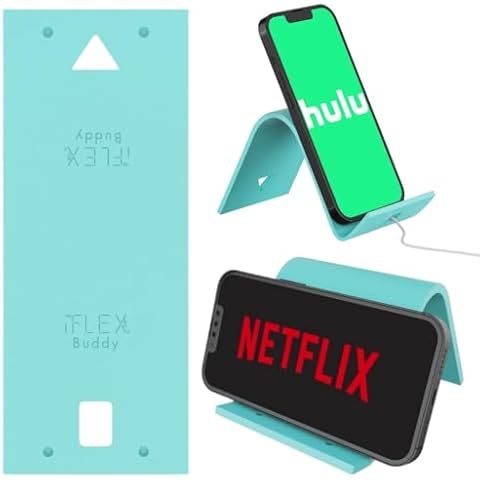 iFLEX Buddy Cell Phone and Tablet Stand Companion - Ideal for Air Travel, Work, and Home Use - Flexible Holder for All Mobile Devices - The Ultimate iPhone Cell Phone Stand Solution Cover