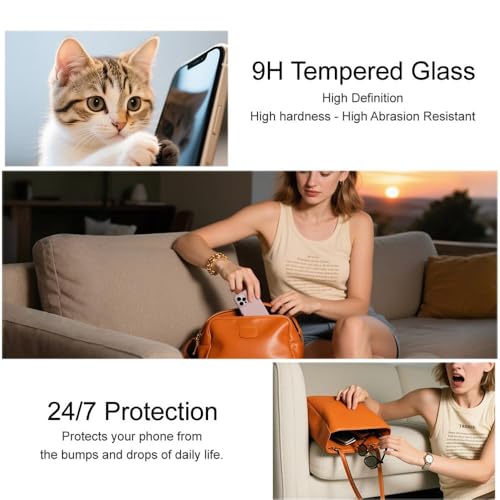 Image of FabeKee Tempered Glass Screen Protector Compatible For Black Cellphone With Edge To Edge Coverage And Easy Installation Kit (Transparent /, Redmi Note 15 Pro)