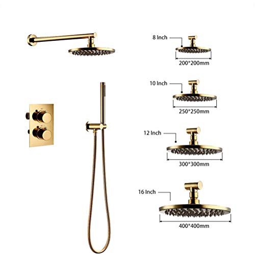 Système de douche avec vanne de mélange de robinets dissimulés et flexible