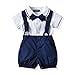 FERENYI US Baby Boys Bowtie Gentleman Romper Jumpsuit Overalls Rompers