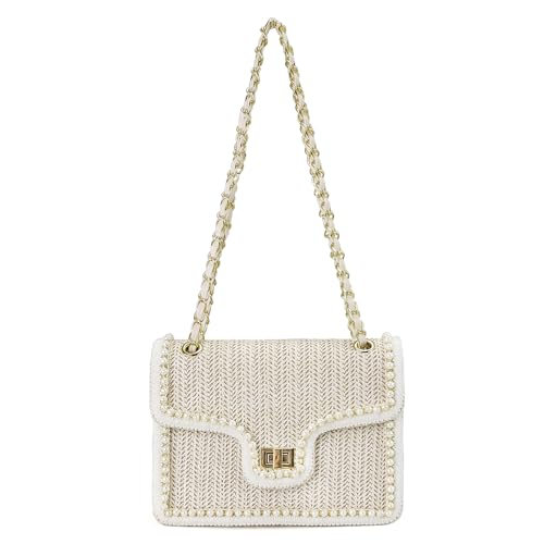 Straw Crossbody Bags for Women Summer Shoulder Satchel Purses Beach Clutch Handbags for Vacation