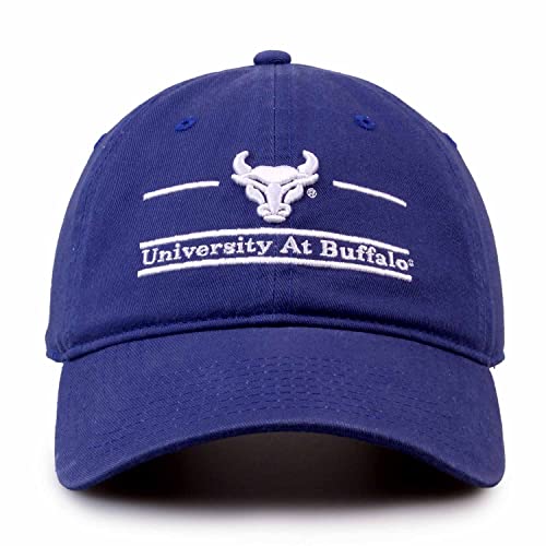 The Game NCAA Adult Bar Hat - Garment Washed Twill - Embroidered Design - Elevate Your Style and Show Your Team Spirit (Buffalo Bulls - Royal, Adjustable)