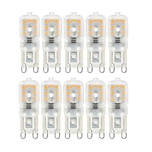 Iluminación para el hogar HHF, 10 unidades AC220V / 110V Foco 14 * 283 5SMD 4W G9 lámpara LED grano LED regulable lámpara de alta potencia 360 grados reemplazar la lámpara halógena(Cold White)