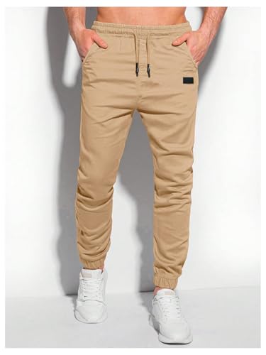 Men's Drawstring Waist Jogger Pants Casual Sports Tapered Pants Long Trousers with Pockets4