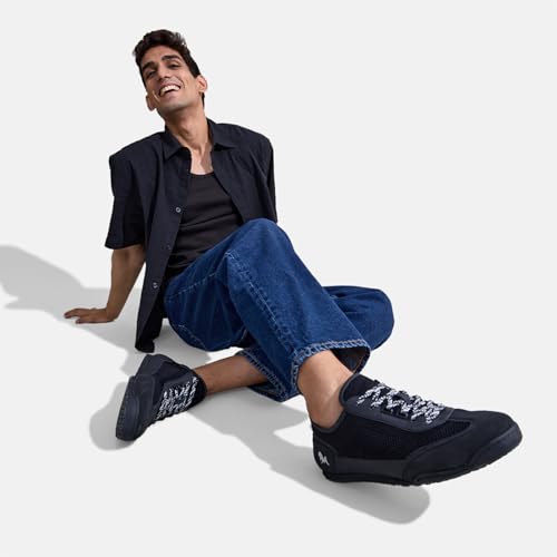 Image of Neeman's The Urban Knits Sneakers for Men | Retro-Inspired Style with Breathable Knit Upper, Cushioned Insole & Natural Rubber Sole for All-Day Comfort