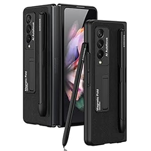 KumWum Handyhülle Kompatibel mit Samsung Galaxy Z Fold 3 5G Hülle mit Ständer Ultra Dünn Kratzfest Schutzhülle mit…