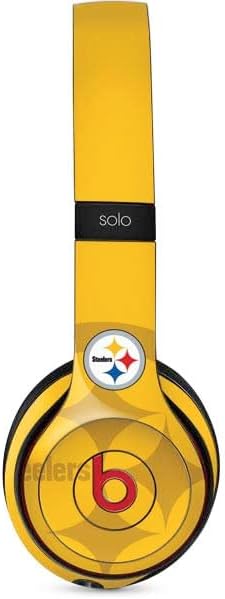 Skinit Decal Audio Skin Compatible with Beats Solo 3 Wireless - Officially Licensed NFL Pittsburgh Steelers Double Vision Design