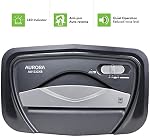 Aurora AU1232XB Anti-Jam 12-Sheet Crosscut Paper/Credit Card Shredder with 5.2-Gallon Wastebasket (Black/Semi Translucent Gray)