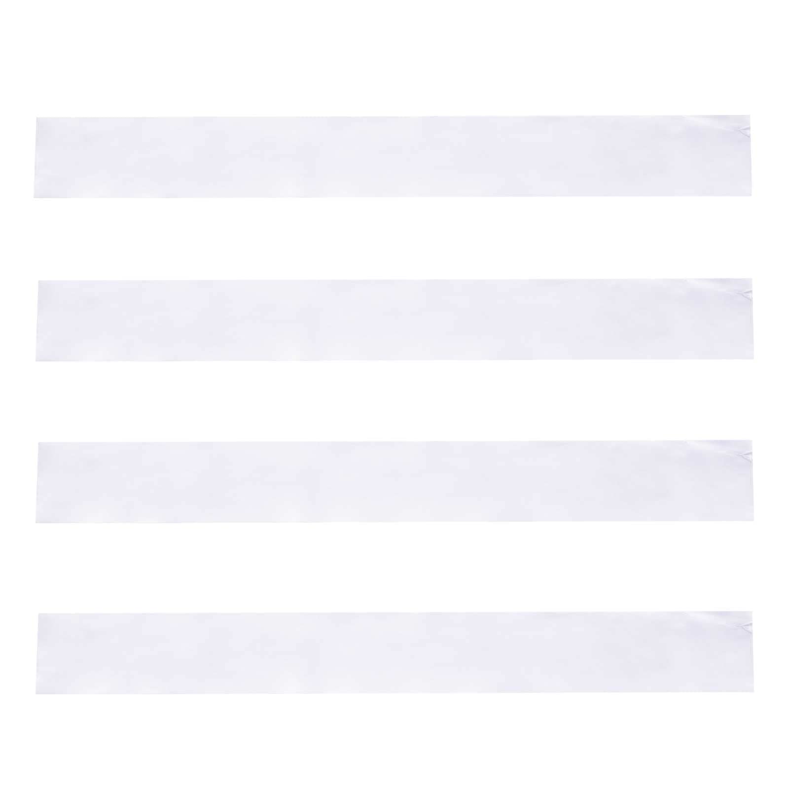 4 Pcs Blank Satin Sashes Plain Sashes Party Accessory for Graduation Wedding Party, Satin Sashes Pageant(White) Make Your Own Sash, 4 Pack (White sashes)
