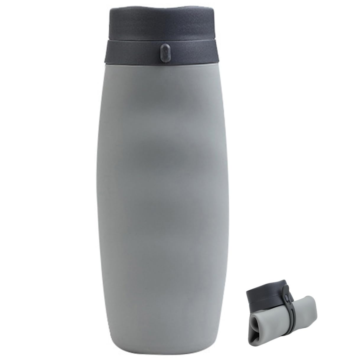 TOYANDONA Faltbecher Wasser Wandern Krüge Faltbare Flasche Faltbare Reiseflaschen Faltbare Trinkflasche Kieselgel Grau Wiederverwendbar