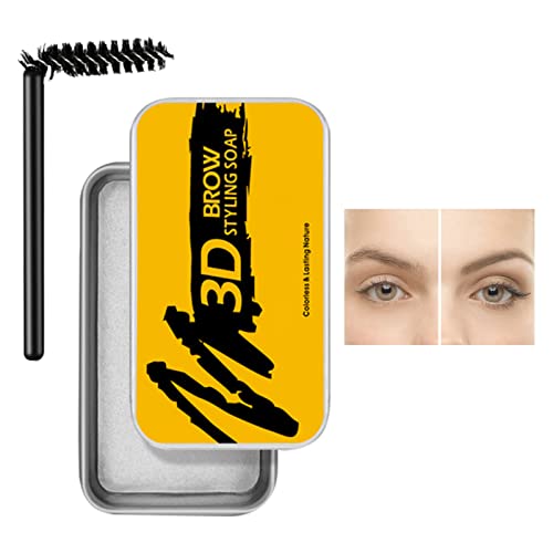 Savon Sourcils,Gel Sourcils,Soap Brows,Eyebrow Gel,Sourcils Savon Kit, Eyebrow Soap Kit,Eyebrow Soap Kit,Longue Durée et Imperméable,Créant des Sourcils en Trois Dimensions