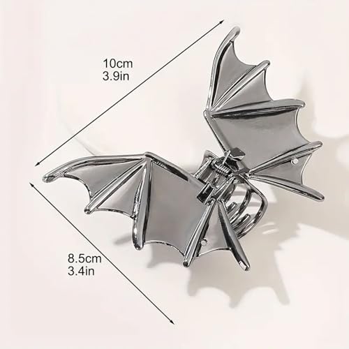 Muumoo Y2K Gothic Bat Wing Hair Claw Clip thumb #1