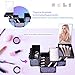 Kosmetikkoffer Aluminium Schminkkoffer, kosmetikkoffer Kosmetik Beautycase mit Spiegel, Tragegriff & Schloss, Multifunktional Make-up Koffer zur Aufbewahrung von, Kosmetik und Zubehör (Regenbogenblau)