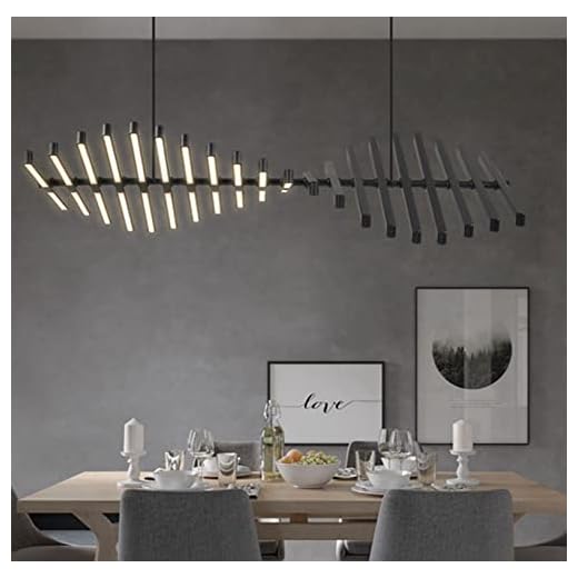 Modern Led Chandeliers for Dining Room Kitchen Living Room Office Bar Restaurant Store Bedroom Chandelier Light Fixture Dimmable Modern Pendant Light Adjustable Height L38.6 20 Lights,Black