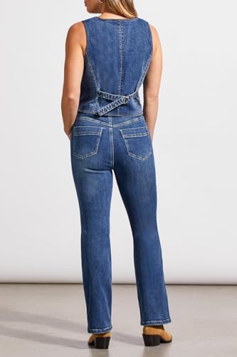 Tribal womens Women's Brooke High-rise Microflare Jeans With Contrast Waistband4